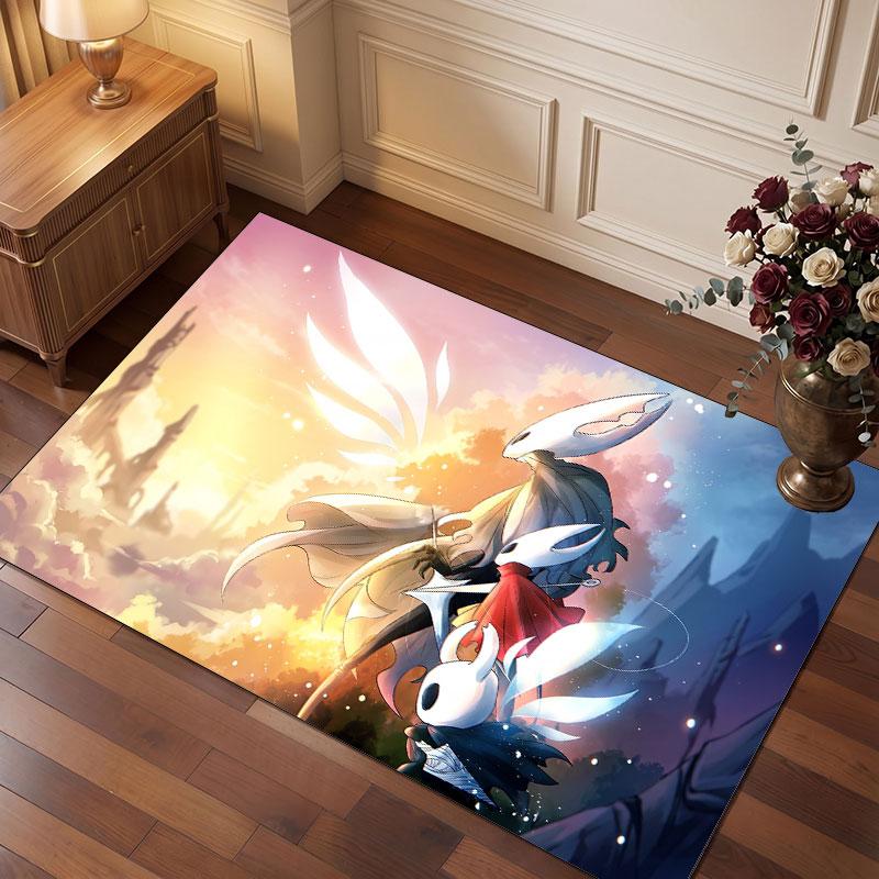Hollow Knight Teppich Weich Dick Rutschfest Boden Teppich für Schlafzimmer Wohnzimmer Heimdekoration