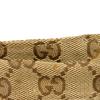 Used 9539 GG Canvas Waist Bag 28566 7929 Calfskin Brown Waist Pouch Shoulder Bag with Embossed Logo Beige Men's from