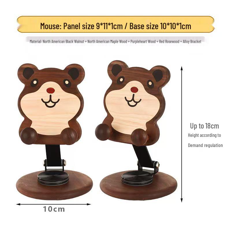 

2025 New Model Cartoon Phone Holder: 360° Rotation, Adjustable Height, Portable & Foldable Stand