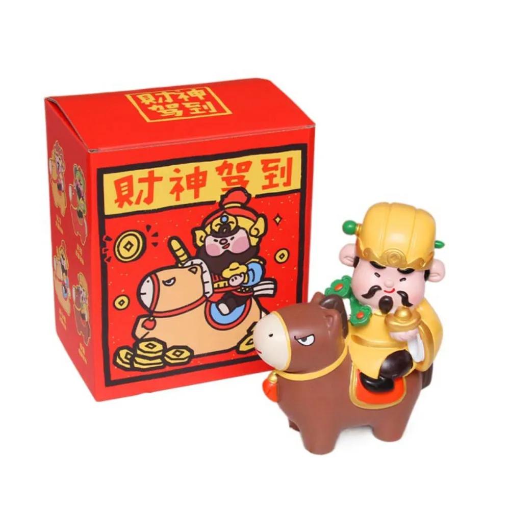

Resin 2026 Horse Year Figurines Chinese Style Year of The Horse God of Wealth Figurine Zodiac Horse Mascot Decorative