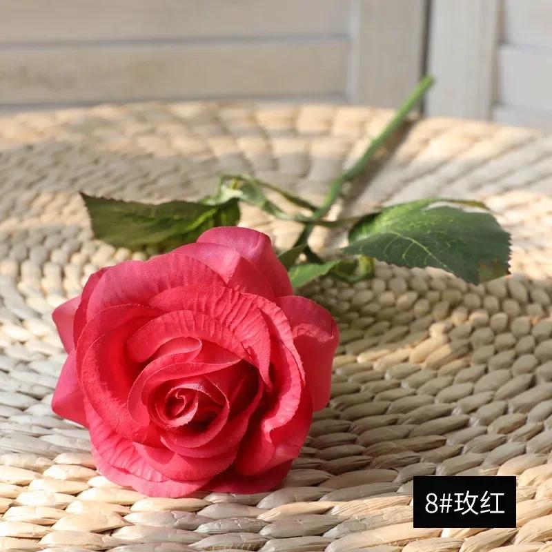 Latex Real Touch Rose Artificial Silicone Rose Flowers for Wedding Home Party Decoration Fake Flower Christmas New Year Gift
