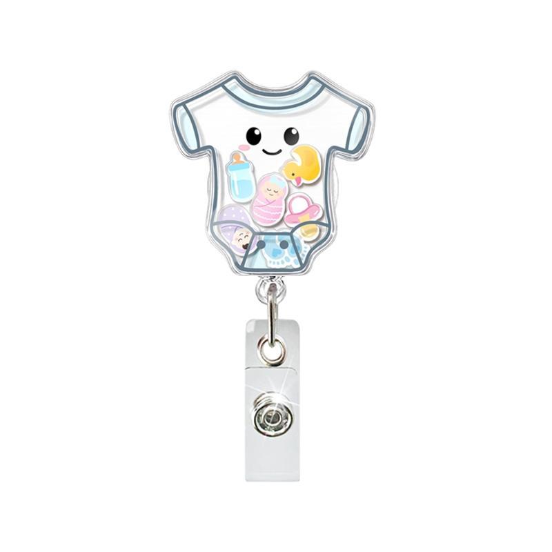 1 Stuk 2026 Nieuw Ontwerp Shaker Acryl Anime Menselijk Orgaan Intrekbaar Arts ID Kaarthouder Verpleegkundige Badge Reel Alligator Clip