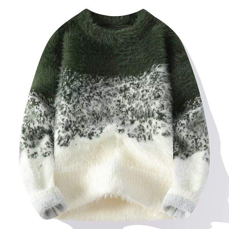 Men s Trendy Slim Fit Round Neck Sweater - 2025 Autumn/Winter Edition 3XL