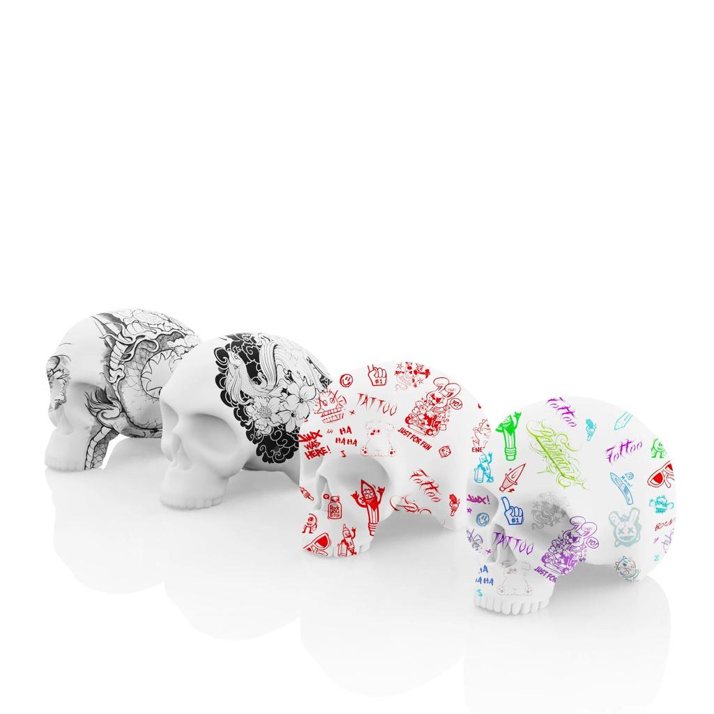 DIY Silicone Skull Tattoo Practice Tattoo Supplies Makeup Accessories Beauty 3D Head Blank Embroidery Tattoo for   Artists