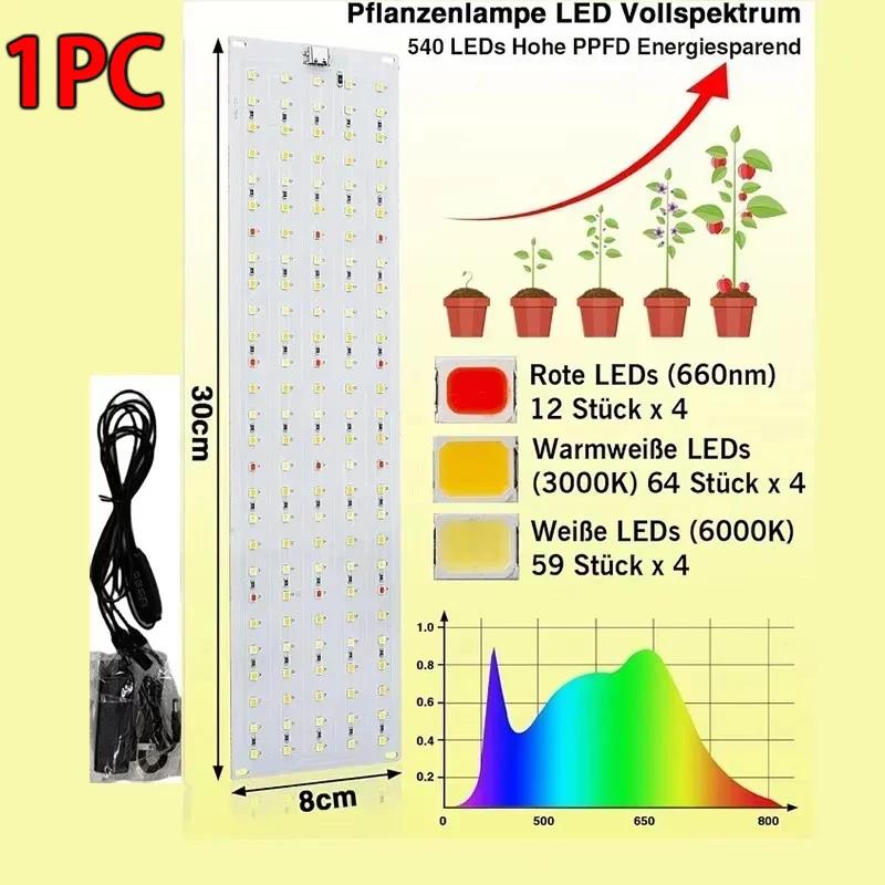 New 4PCS Grow Panel Light Ultra-thin Full Spectrum Dimmable Timer Plant Lights Under Cabinet Growing Lamp for Indoor Plants Rack
