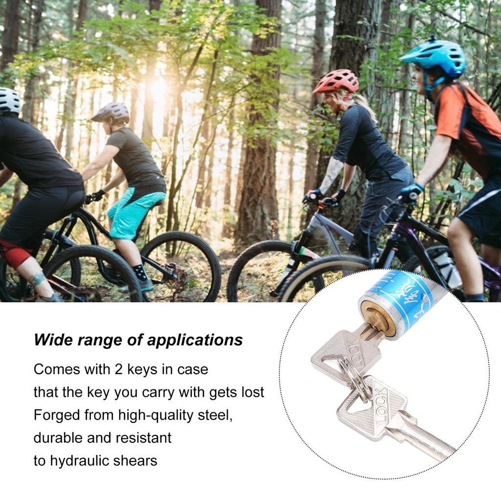 Fahrradkettenschloss, Diebstahlsicherung, Sicherheitsschloss mit 2 Schlüsseln für Fahrräder, Motorräder, Türen