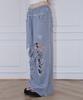 Chelikwili Damage Stud Jogger Pt -Washed Blue