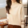 Navava Women Nordic Point Sleeve Half Polo Long Sleeve Knit Tee Nk3511