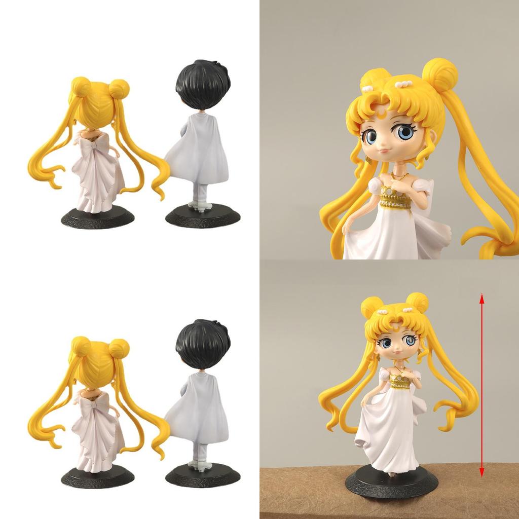 Sailor Moon Tsukino Usagi And Chiba Mamoru Pvc Action Figure Set With Collectible Anime Characters For Fans
