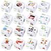 Travel Tin Box Wooden Educational Toys 018 Early Education Cognitive Children Puzzle Rubik's Cube Puzzle Building Block Gyro 3-6 Years Old