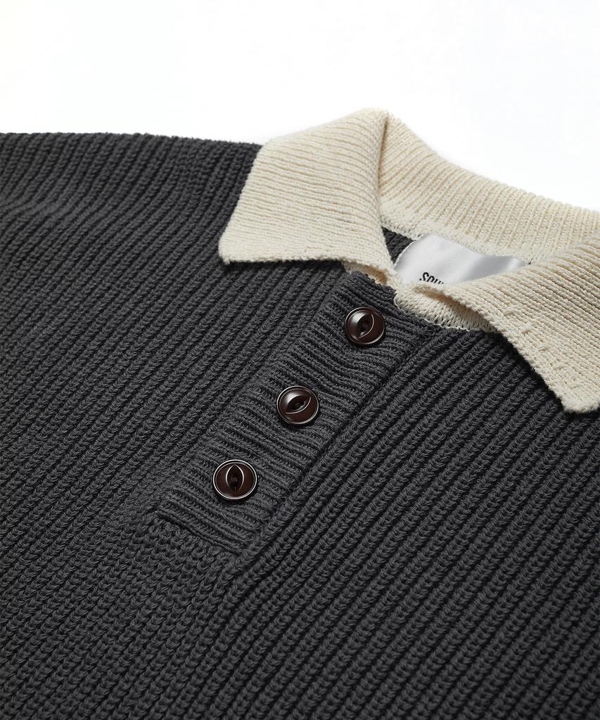 SOUNDSLIFE Heavy Cotton Rugby Knit Charcoal
