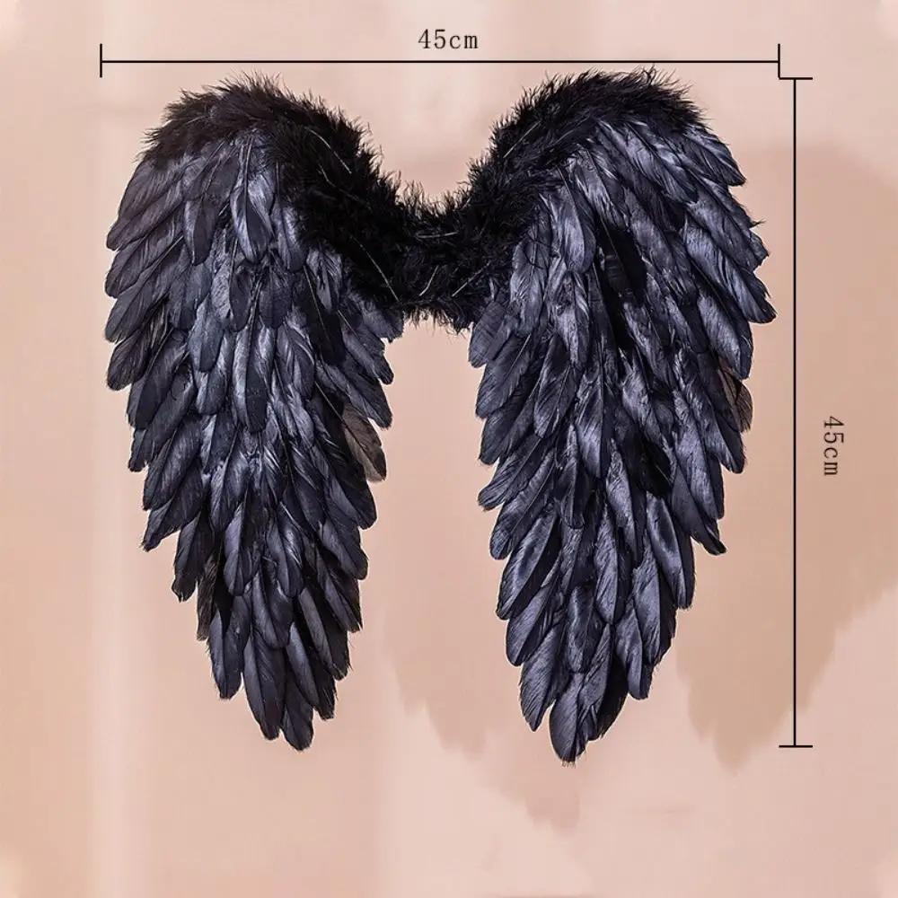 Creative White Feather Wings Handmade Party Props Cosplay Little Wings Black Angel Wings Christmas