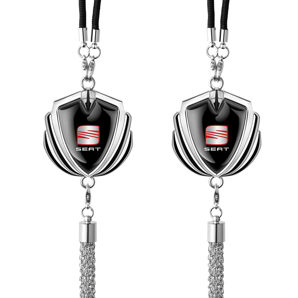 wzbn2 Car Metal Badge Rearview Mirror Hanging Pendant Decoration For Seat Cupra Leon Mk2 FR Toledo Ibiza 6j Ateca Altea Arosa Tarraco