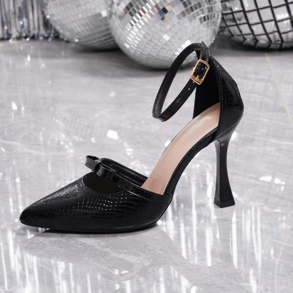 Women's Pointed Toe Bow Strap High Heels: Spring & Autumn Collection