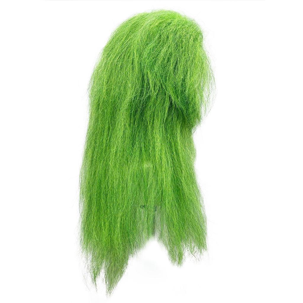 Green Press Long Straight Hair Chemical Fiber Synthetic Wig Festival Party Birthday Party Daily Ware