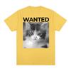 Wanted Cat Cute Funny Kawaii Kitten Graphic Tee Shirt Unisex Women Clothing Fashion Vintage Hot Sale T Shirts Cotton Casual Tshirt