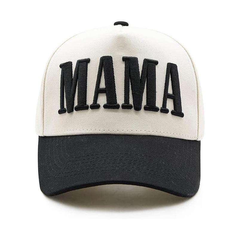 MOMMIN MAMA DAD Outdoor 3D Stickerei Baumwolle Retro Damen Verstellbar Trucker Kappe Lässig Herren Spleißfarbe Baseball Snapback Hüte