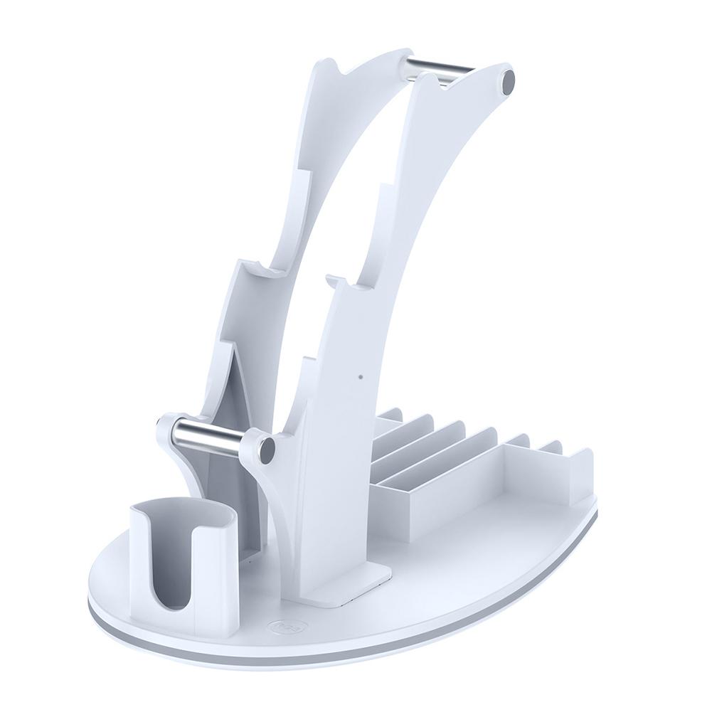 

RGB Подставка для игрового контроллера Держатель для наушников Для PS5 Настольная подставка для хранения с RGB-подсветкой Подвеска для наушников Кронштейн для геймпада белый