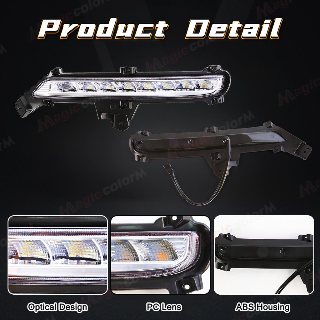 For KIA RIO K2 2015 2016 Led DRL Daytime Running Lights Turn Signal Fog Lamp Front Bumper White Yellow Blue Car Accessories 12V