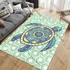 Bunter Teppich mit Schildkrötenmuster Yoga Wohnzimmer Raumdekoration Krabbeldecke für Kinder Fußmatte Teppich Spielmatte