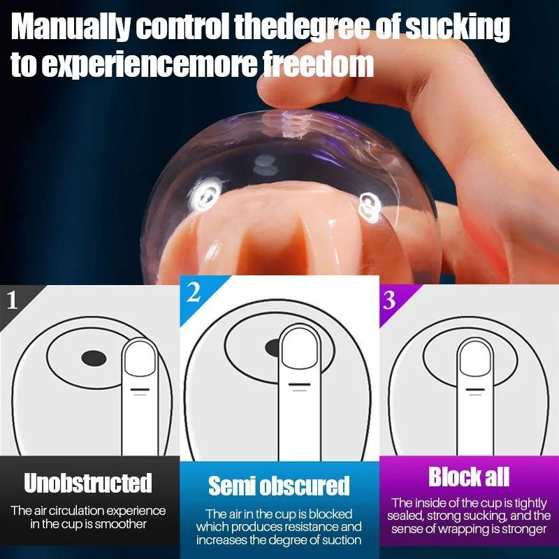 Männlicher Masturbator Cup Pussy MidSection Verengung Stimulator Vergnügen Ring Saugen Realistische Vagina Vakuum Tasche Erwachsene Sex Spielzeug