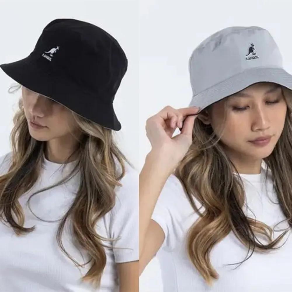 KANGOL Reversible Bucket Hat Ripstop Black Silver L(58~60)