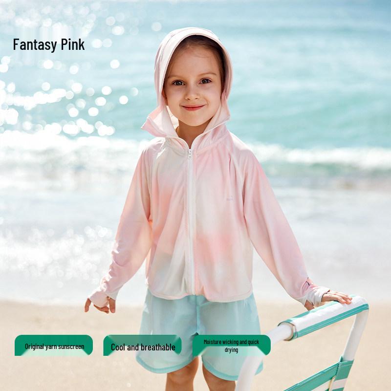 Ou Yun [Jelly Cool] Sun Protection Clothing for Men, Women, and Children - 2026 Lightweight, Breathable, Cool-feeling Style for Infants and Kids. 140