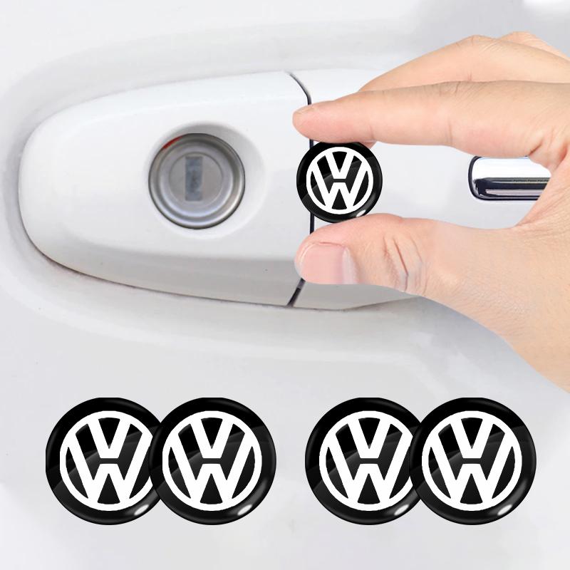 Car Lock Keyhole Stickers Door Lock Protect Car 3D Stickers For Volkswagen Golf-6 7 4 5 POLO Passat B5 B6 B7 T4 T5 Tiguan Jetta Gol