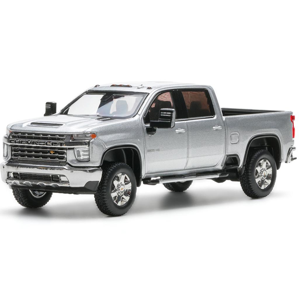 1/64 Silverado HD 2020 Alloy Pickup Car Model Diecast Metal Off-road Vehicles Car Model Simulation Miniature Scale Kids Toy Gift