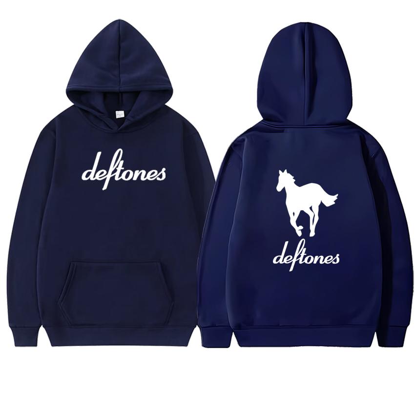 

Fashion New Deftones White Horse Double Sided Print Hoodie Men Women Long sleeve Fleece Sweatshirt Unisex Autumn Winter Pullover 3XL
