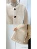 Women's Shearling Coat 2025 Autumn/Winter: Versatile Korean Style, Age-Reducing Loose Fit, Round Neck Top