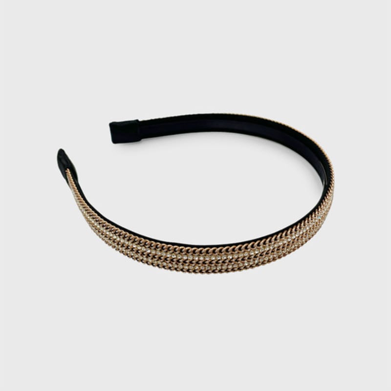 Jean Paul Clarisse Doppelketten-Stein-Haarband JP-22-205HB