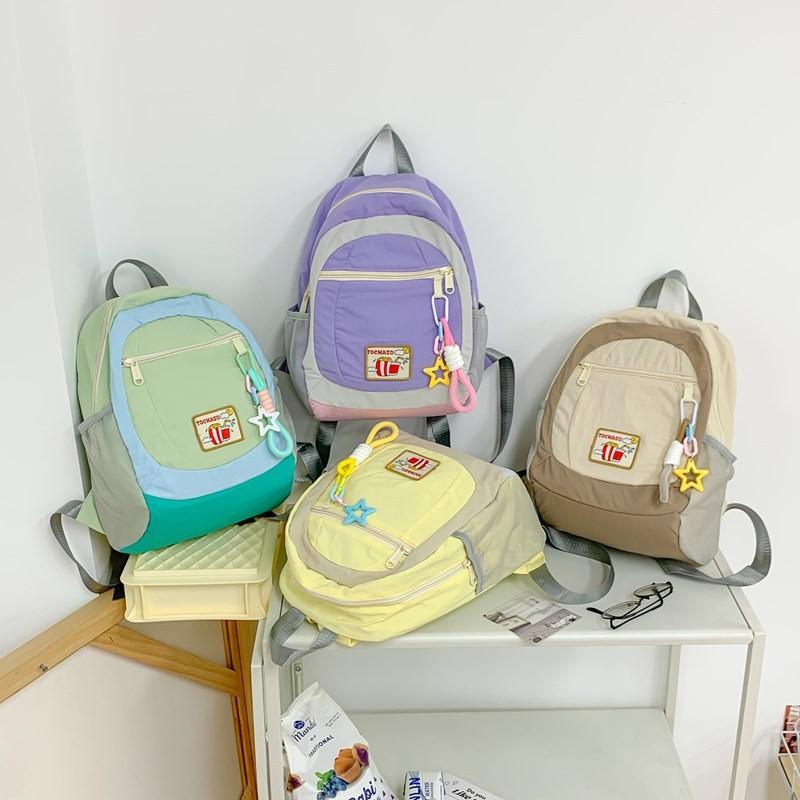 Colorful And Lightweight Nylon School Backpack For Kids Charming Design For Daily Use