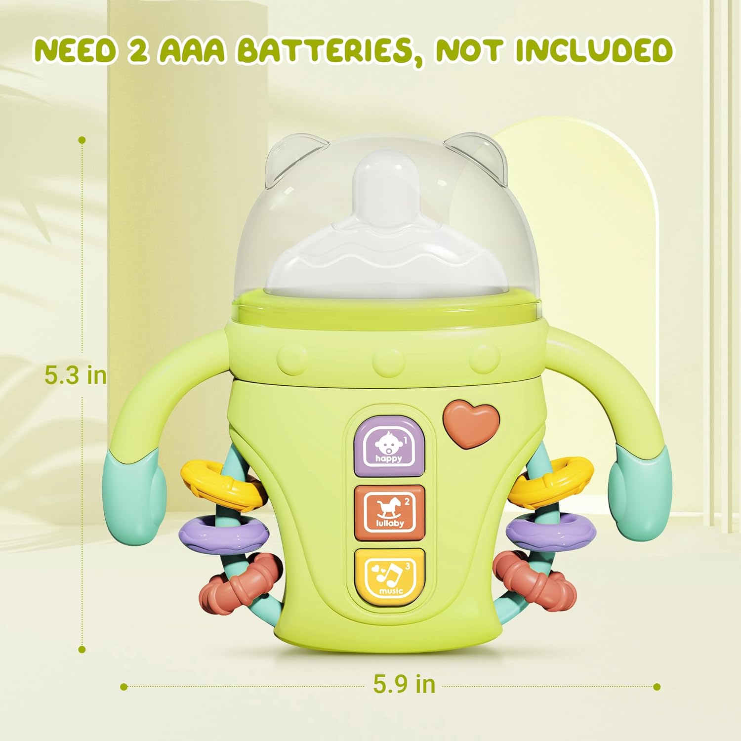 Силиконовые игрушки для прорезывания зубов в форме детской бутылочки — фото 6