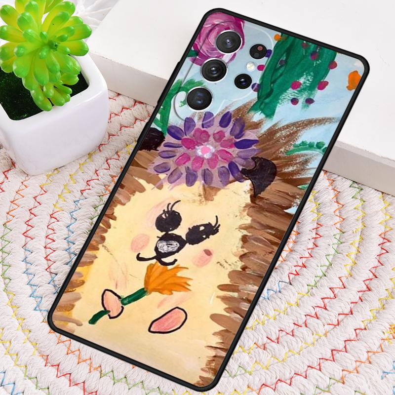 Süße kleine Igel Handyhülle für Samsung Galaxy note 10 pro S26 Ultra S23 S24 FE S25 S21 S22 PLUS stoßfeste Hülle