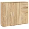 Vidaxl Szafka, Dąb Sonoma, 91X29,5X75 Cm, Materiał Drewnopochodny