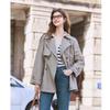 Betu Women's 2025 Spring Faux Two-Piece Color-Block Hooded Knit Sweater