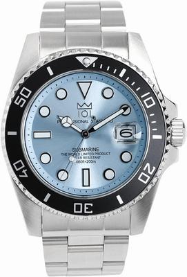 NOVÝ Model Hyakuichi Hodinky Quartz Zobrazení Data 20 ATM Vodotěsné Hodinky [HYAKUICHI 101] Č.1 Potápěčské HYAKU1-001 (Ledová modř)