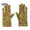 Breathable Sequin Gloves 1 Pair Shiny Silver for Adults Stretchy Mesh Lightweight Metallic Sparkly Performance Dance Stage Costumes Halloween Party