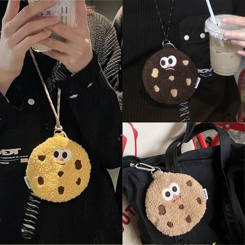 Niedliche Keksförmige Plüsch-Münzbörse Umhängetasche für Mädchen