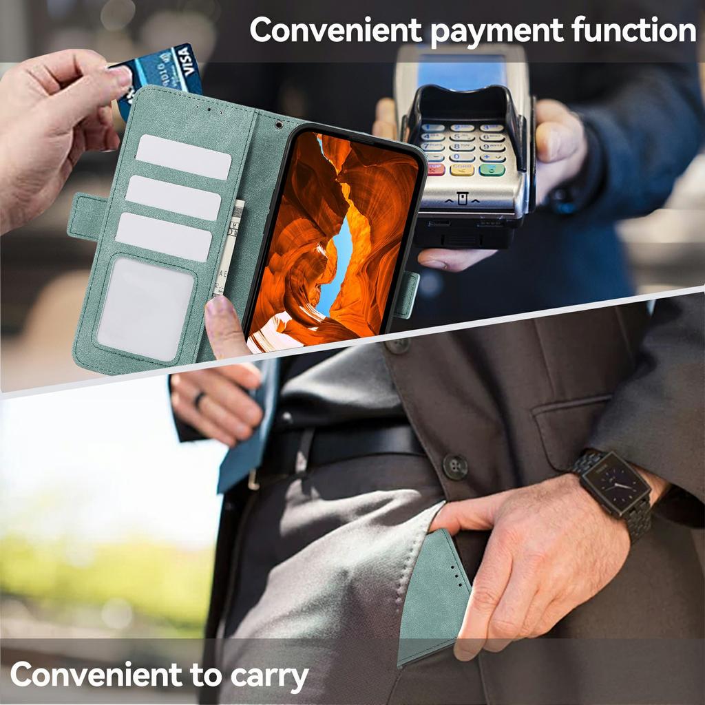 ABEEL Etui na iPhone 17 Pro Max Skórzane PU Folio Stojak Widok Blokowanie RFID Pokrowiec na Telefon