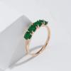 Inele cu farmec de piatră verde pentru femei Bijuterii de modă vintage