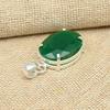 Green Onyx Gemstone 926 Sterling Silver Handmade Jewelry Pendant For Women Christmas Gift