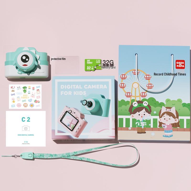 C2 Dual Lens Kids' Touch Screen Camera - Perfect Birthday Gift for Children's Play