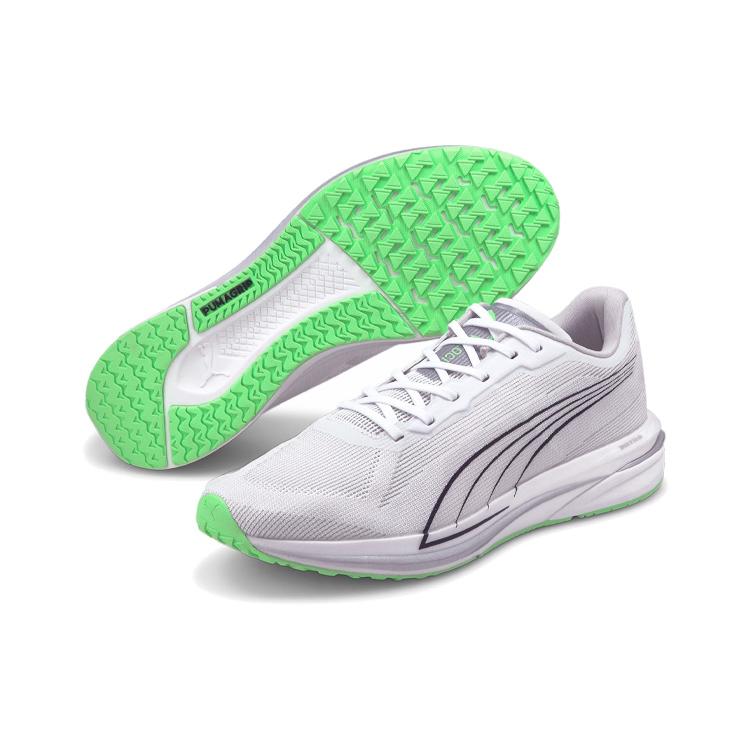 Puma Velocity Nitro 'COOLadapt' (Unisex) White / Black / Elektro Green Running Shoes 195094 01