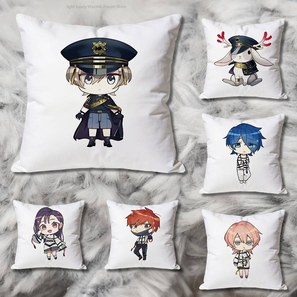 Chibi Cute MMILGRAMs Anime Celebrity Merchandise AllMatch Printed Pillow Case Sofa Car Office Room Decoration Protector