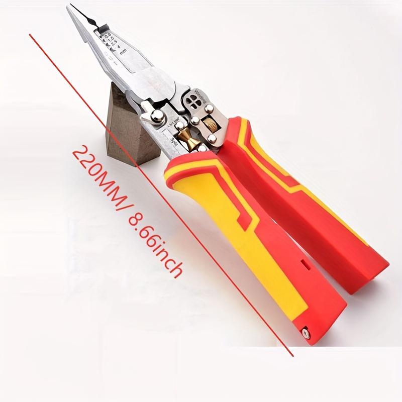 

Многофункциональный инструмент 8-в-1 для зачистки и резки проводов с обжимным инструментом и тестером напряжения для электриков