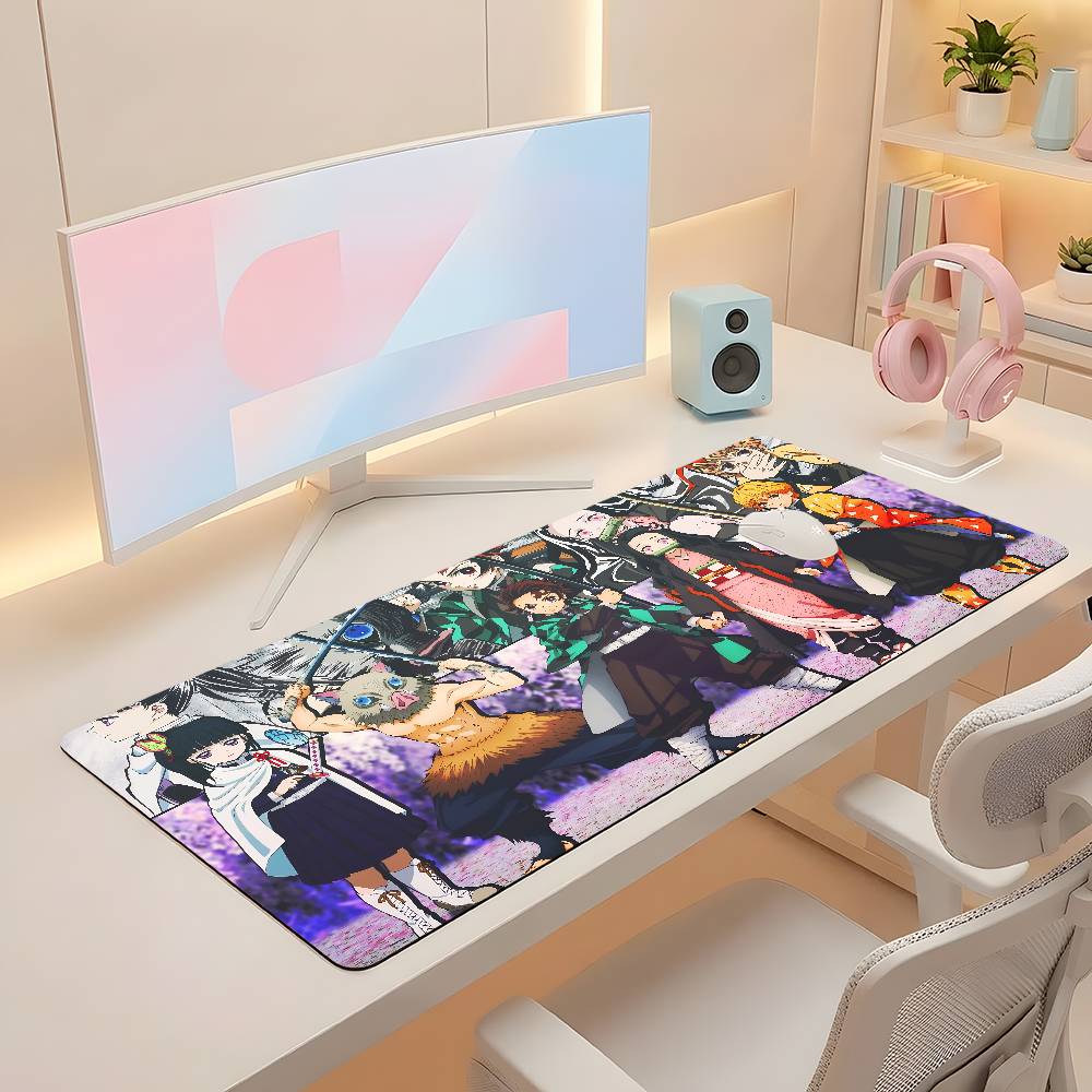 Demon Slayer Gaming Mouse Pad Large Anime Keyboard Mat Deskmat Laptop PC Gamer Accessories