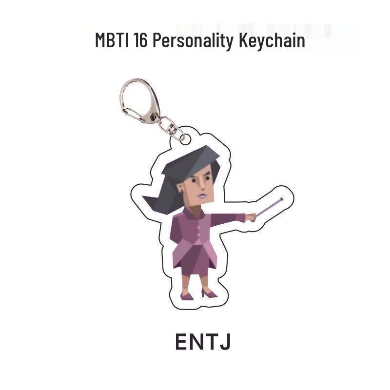 MBTI 16 Personality Acrylic Keychain Standee - Classic Style Character Ornament