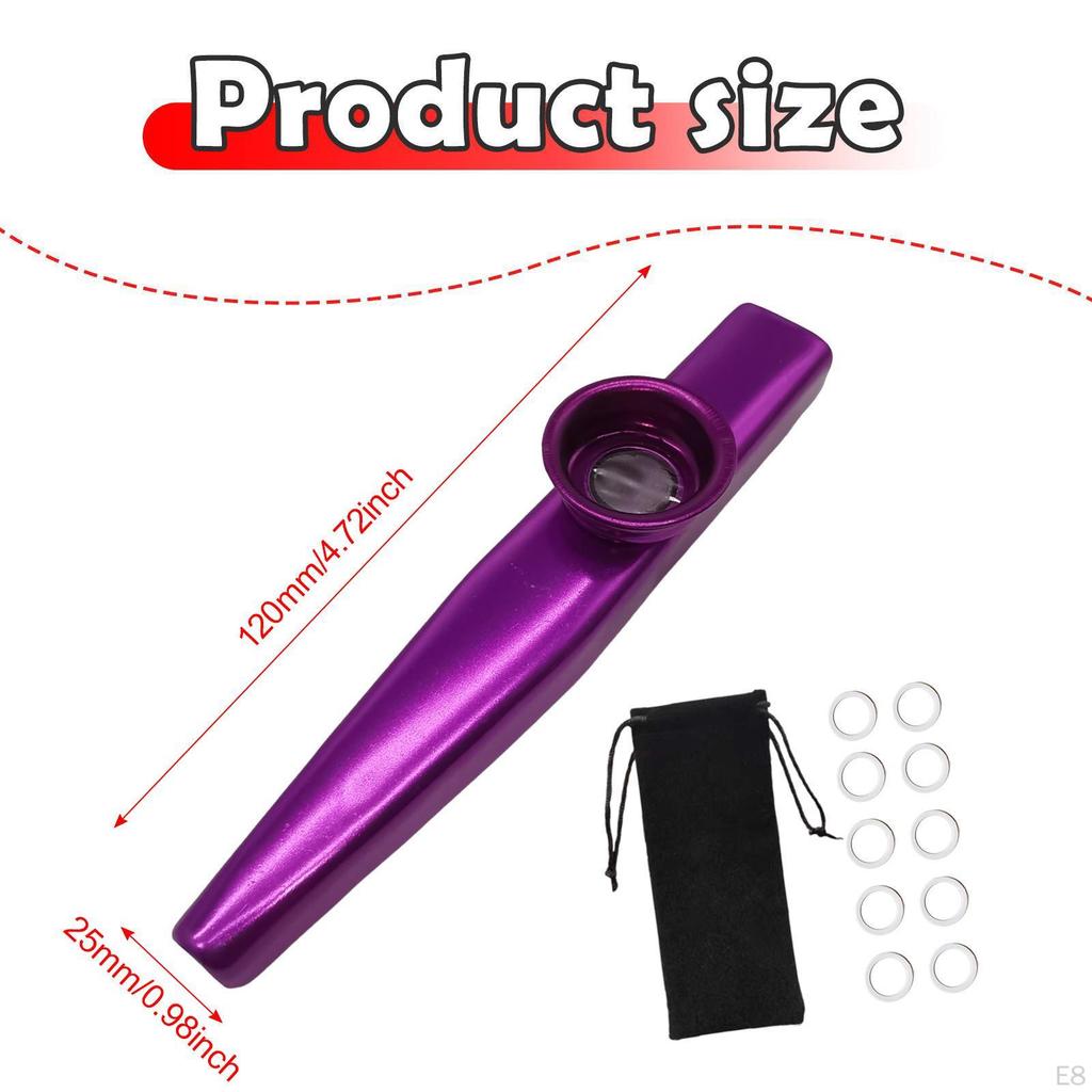 Kazoo Flute for Kids Mouthpiece Musical Accompaniment Toy Instrument with Diaphragms